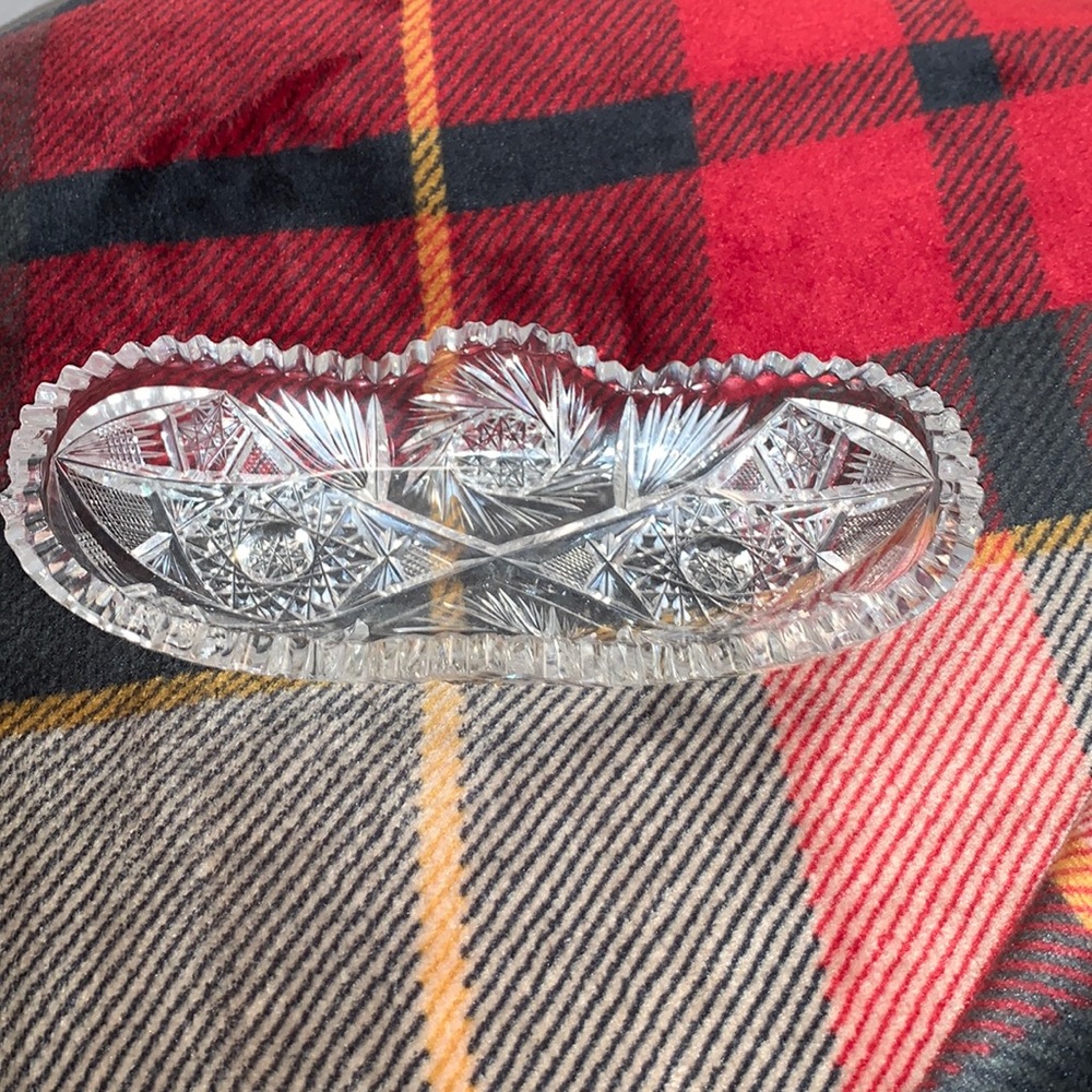 Crystal oval dish